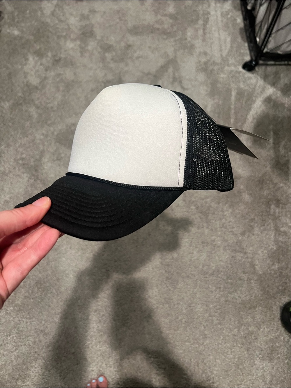 Classic Two-Tone Trucker Hat — Black and White